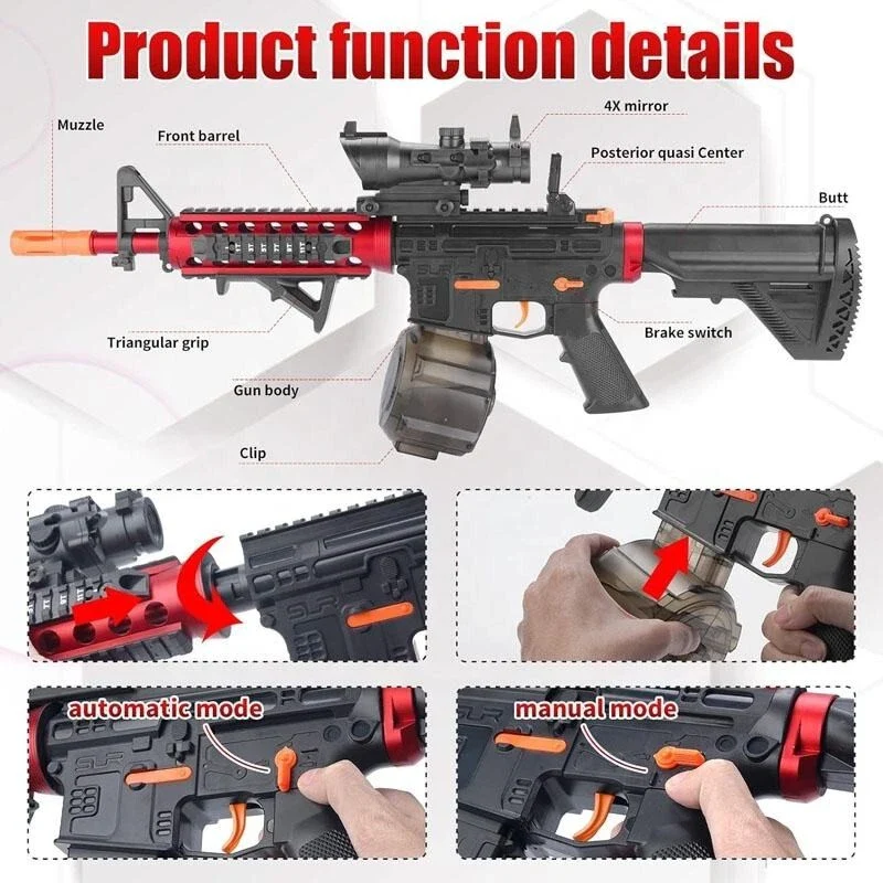 Automatic AR-13 Gel Blaster Gun Toy